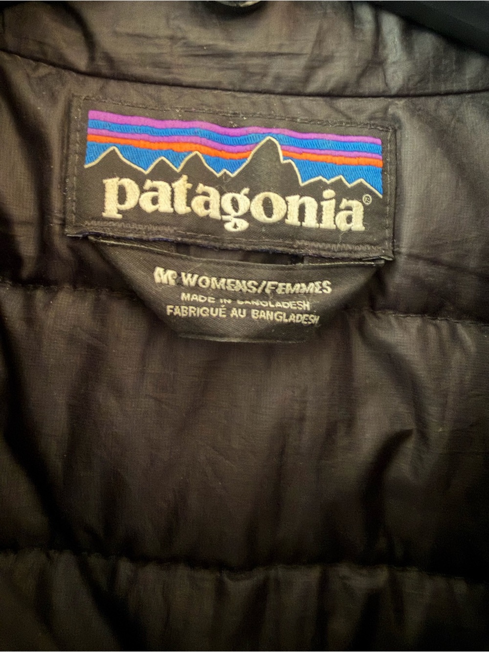 Patagonia Women's Black Lightweight Down Jacket, Size M - Picture 4 of 5